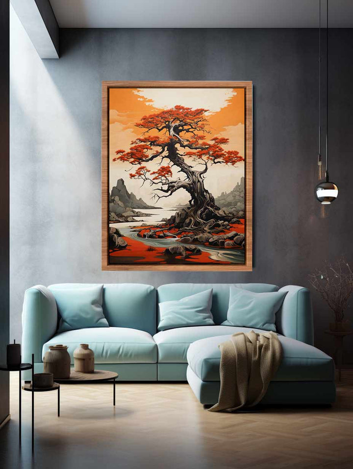 Orange Tree Painting Art Print