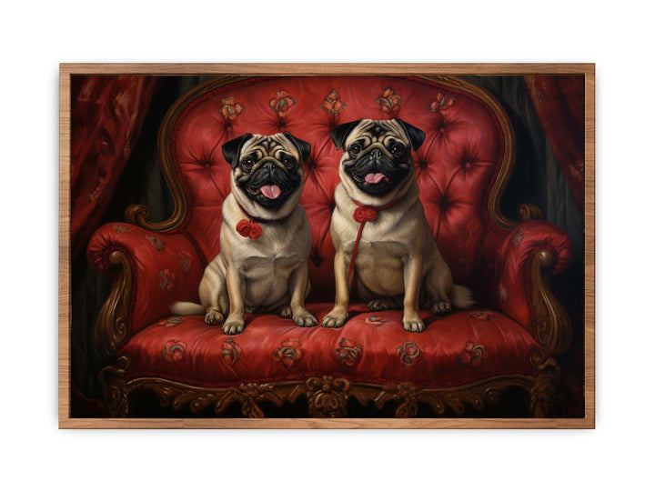 Pugs On Couch  Painting