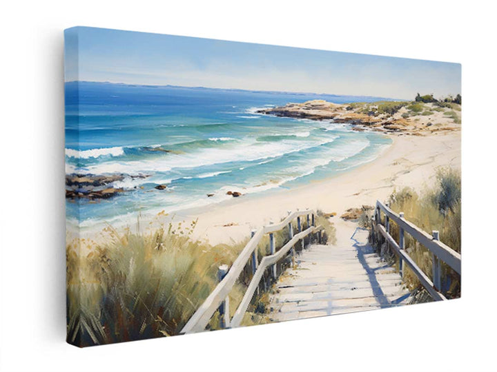 Beach Path Painting  canvas Print