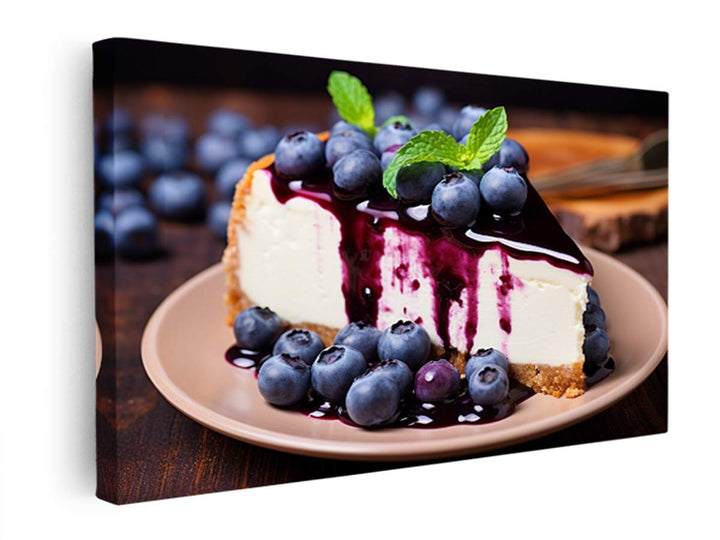 Blueberry Cheesecake Poster  canvas Print