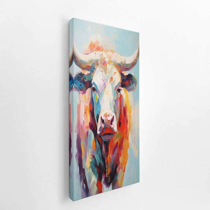 Modern Bull Framed Art  canvas Print