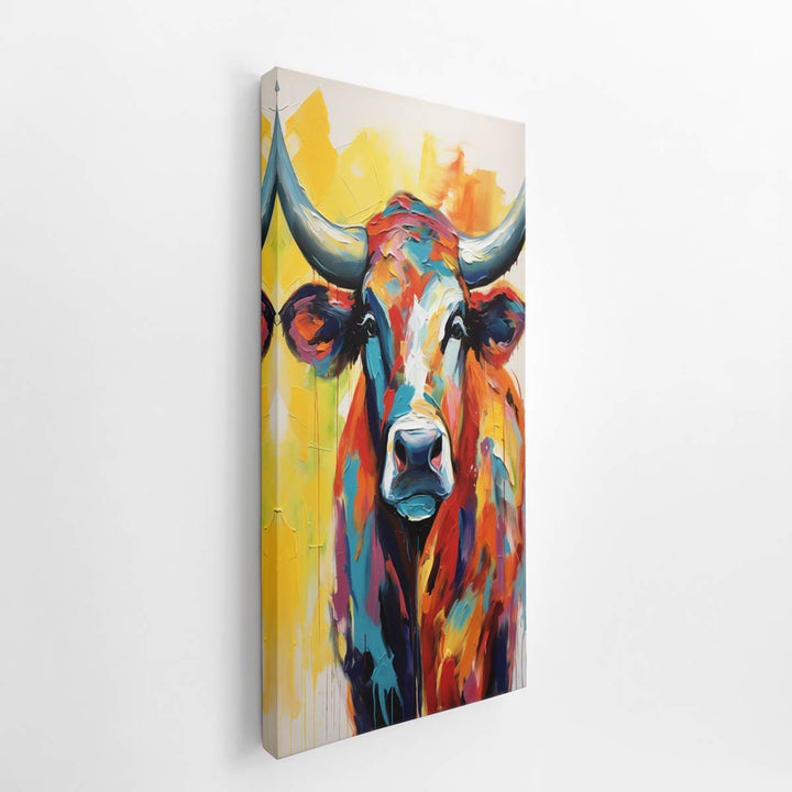 Modern Bull Painting  canvas Print