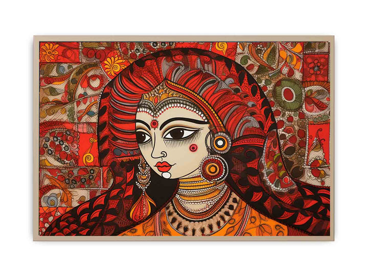 Madhubani Painting framed Print