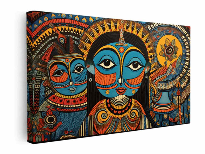 Madhubani Art Print  canvas Print