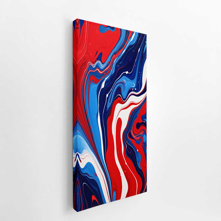 Blue And Red Art  canvas Print