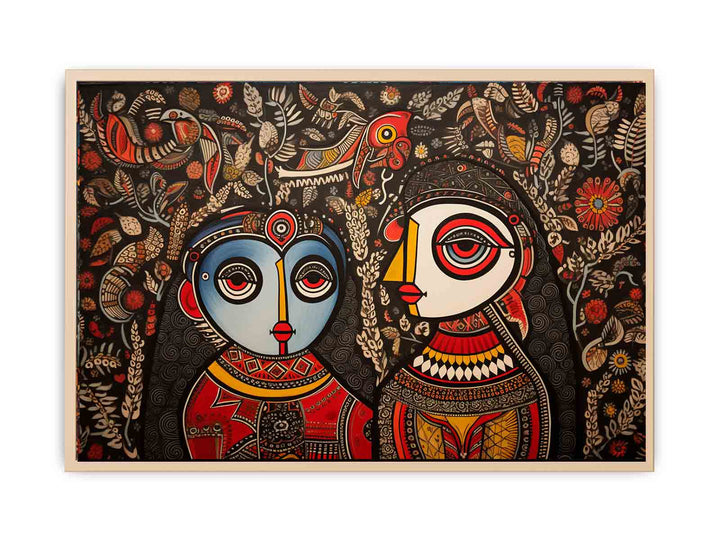 Madhubani Art Print framed Print