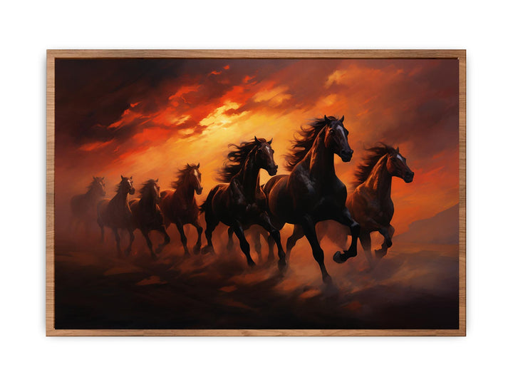 Lucky Seven Horses Painting