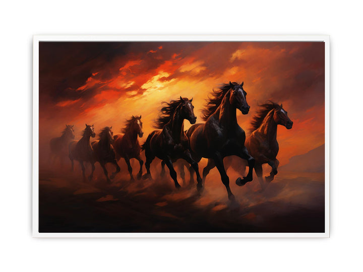 Lucky Seven Horses Painting