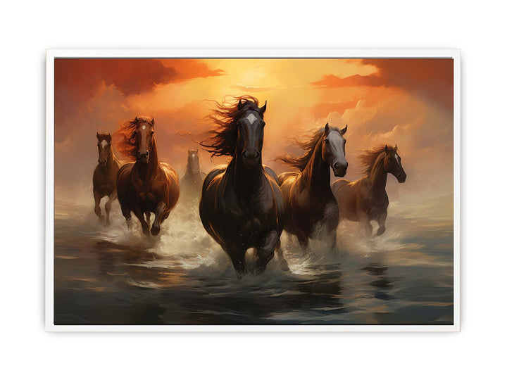 Lucky Seven Horses Painting