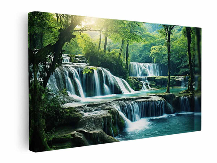 Luxury Waterfall Art  canvas Print