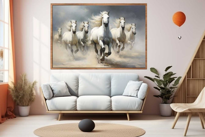 White Horses Art Print