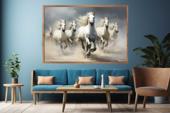 White Horses Art Print