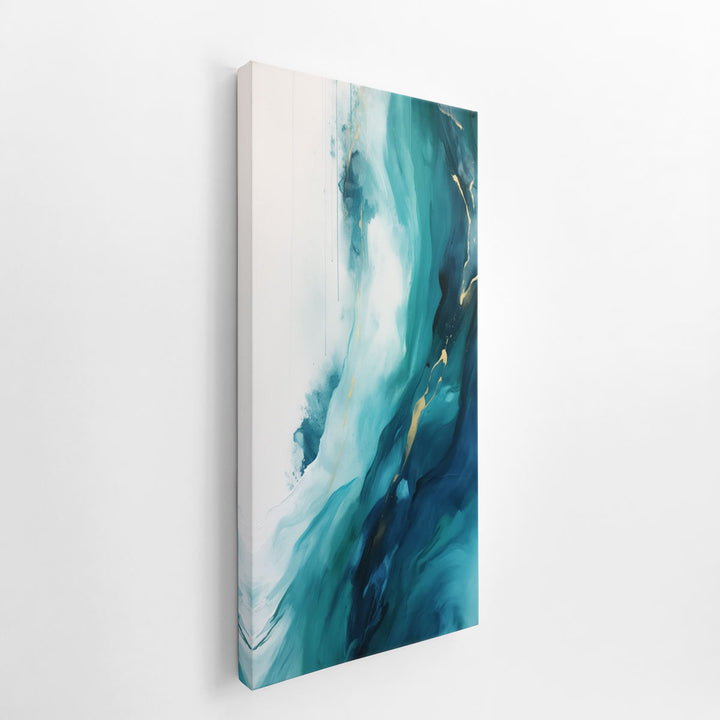 Teal Abstract Art  canvas Print