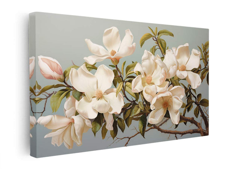 White Flower Art  canvas Print