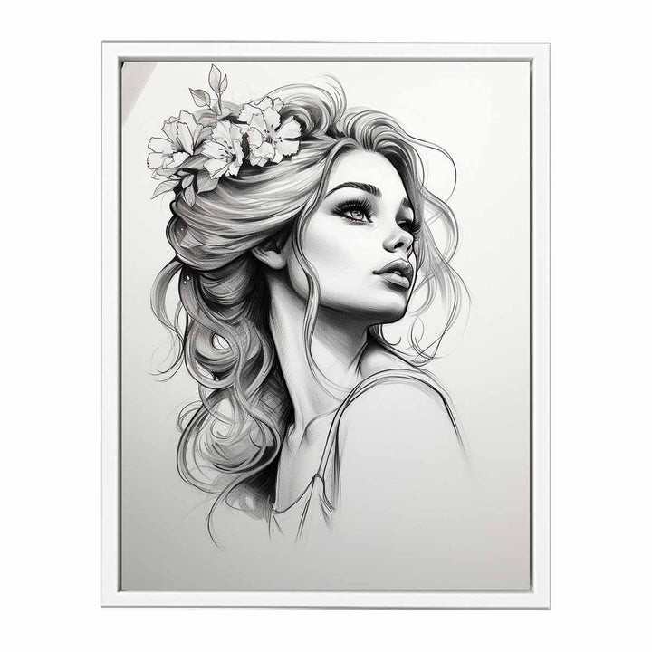 Beautiful Women Sketch  Painting