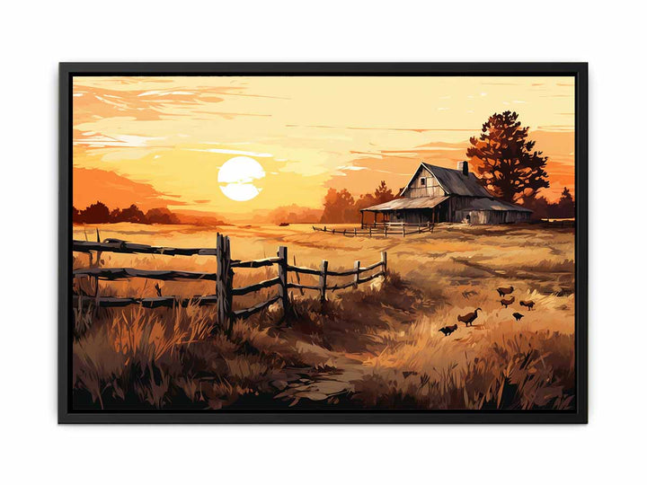 Country Landscape Art  canvas Print