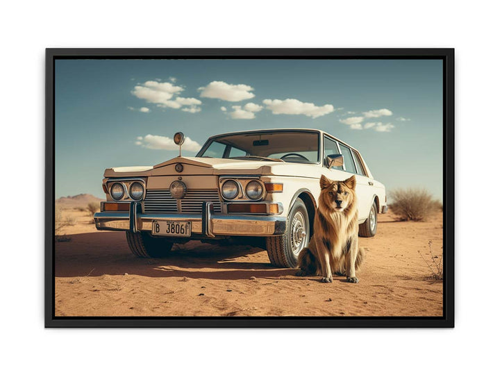 Desert Lion  canvas Print