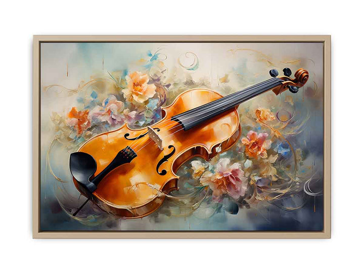 Violin Painting framed Print