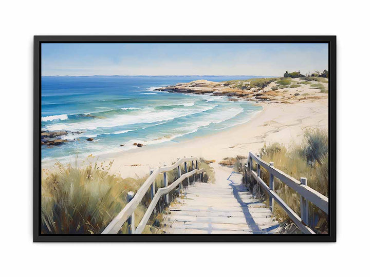 Beach Path Painting  canvas Print