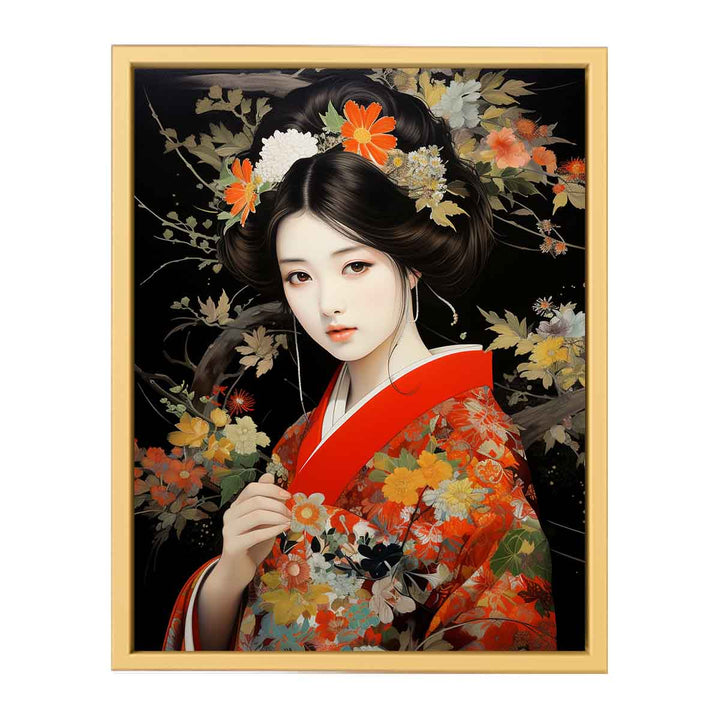 Japanese Beauty Art framed Print