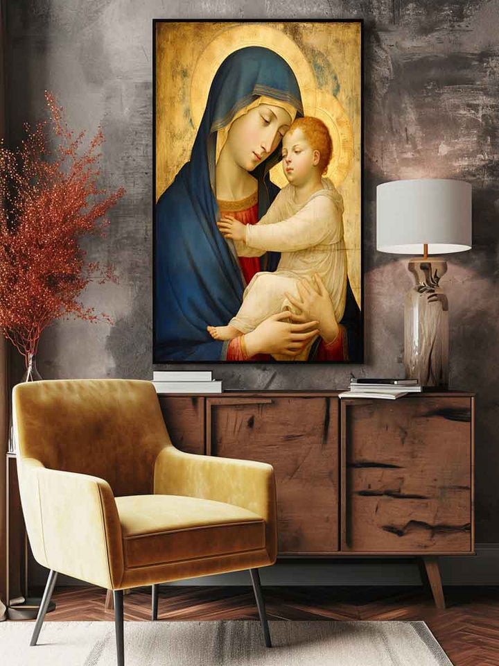 Mother Mary and Jesus artwork Art Print