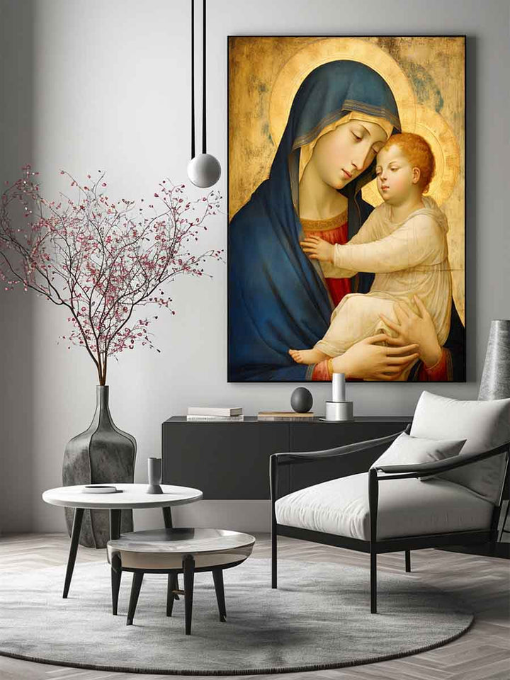 Mother Mary and Jesus artwork Art Print