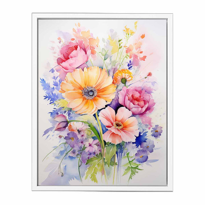 Watercolor Flowers Painting  