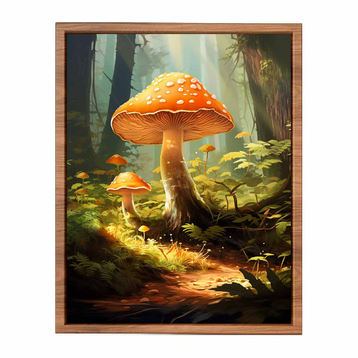 Mushroom Painting In Jungle  Painting