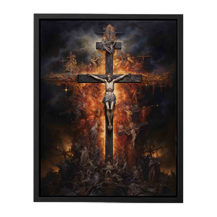 Jesus Cross Painting  canvas Print