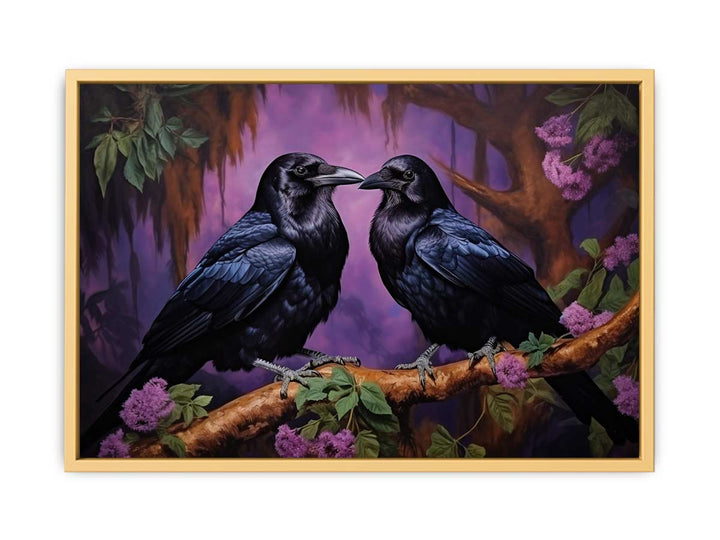 Ravens Painting In Jungle framed Print