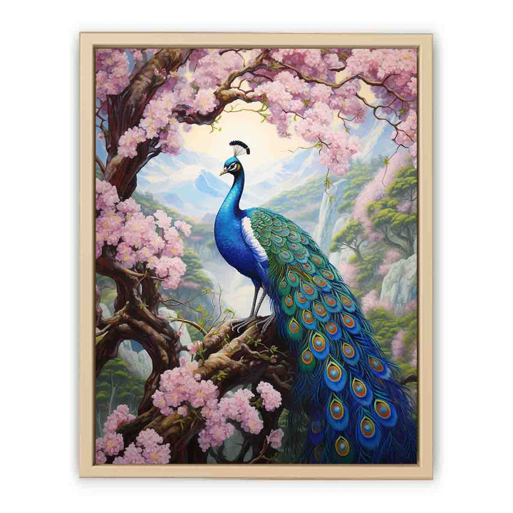 Peacock Art Print framed Print