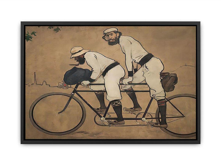 Self Portrait of Casas with Pere Romeu on a Tandem, 1897  Painting