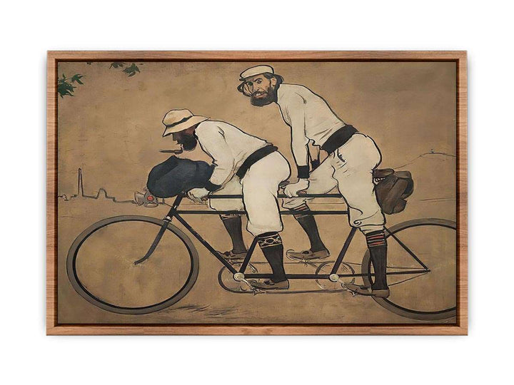 Self Portrait of Casas with Pere Romeu on a Tandem, 1897  Poster