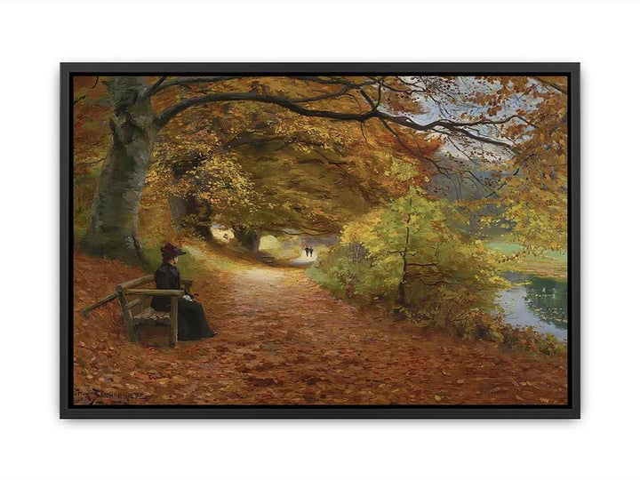 A Wooded Path In Autumn  Painting