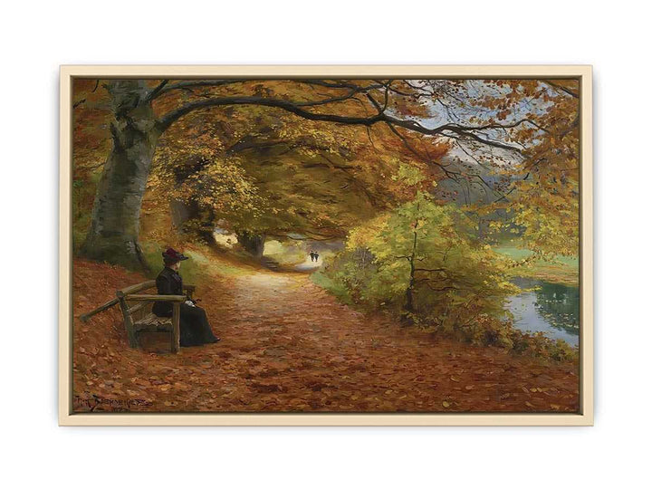 A Wooded Path In Autumn  Art Print