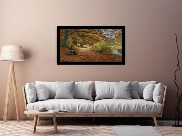 A Wooded Path In Autumn 