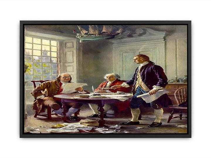 Writing the Declaration of Independence in 1776  Painting