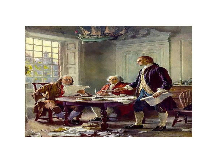 Writing the Declaration of Independence in 1776
