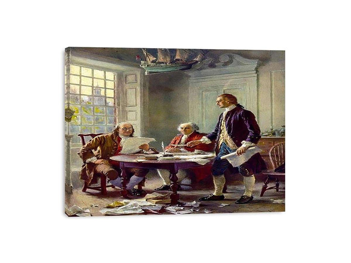 Writing the Declaration of Independence in 1776 Canvas Print