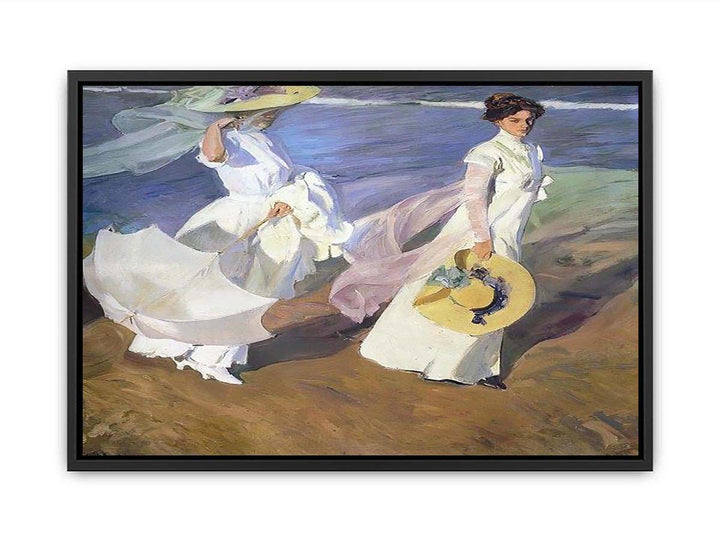 Strolling along the Seashore, 1909  Painting