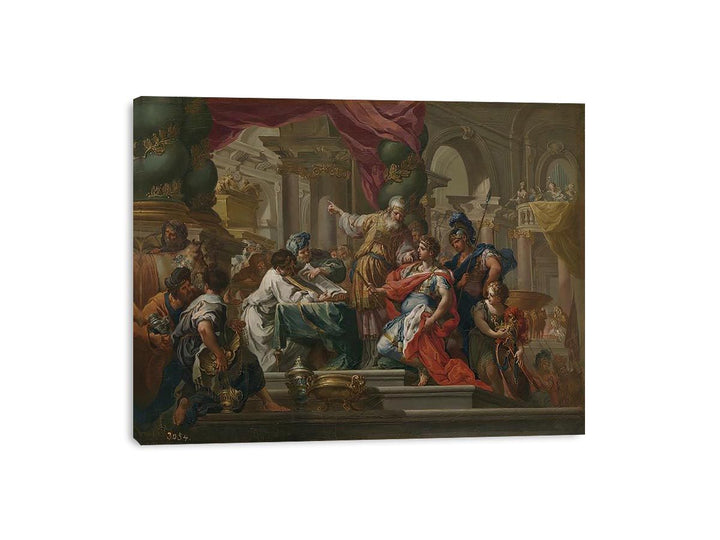 Alexander the Great in the Temple of Jerusalem Canvas Print