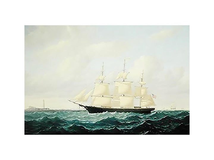 Dashing Wave' clipper ship off Boston Light, 1855
