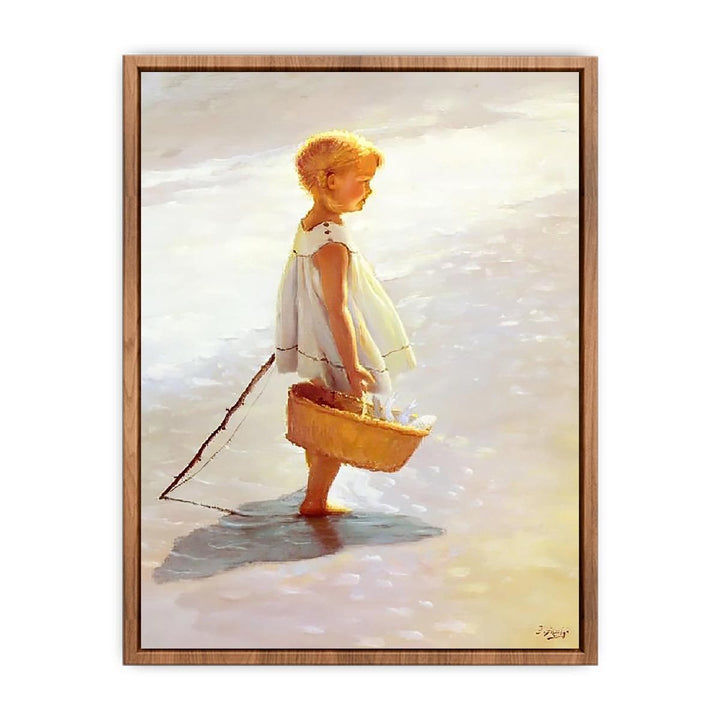 Young Girl On A Beach  Poster