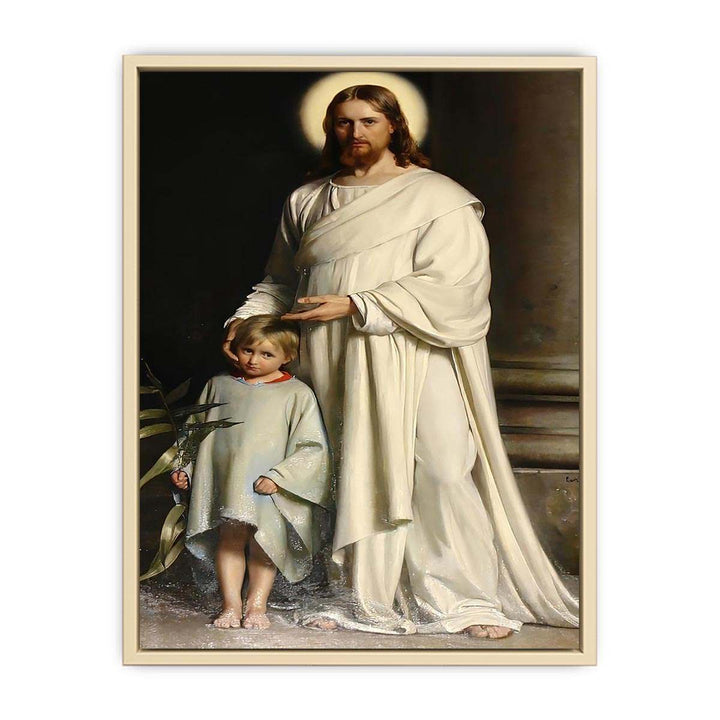 Christ and a Boy  Art Print