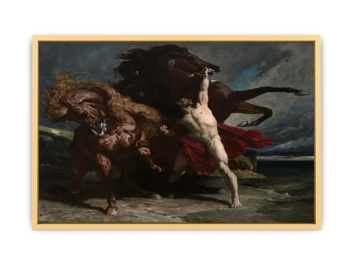 Automedon with the horse of Achilles 1868 Streched canvas