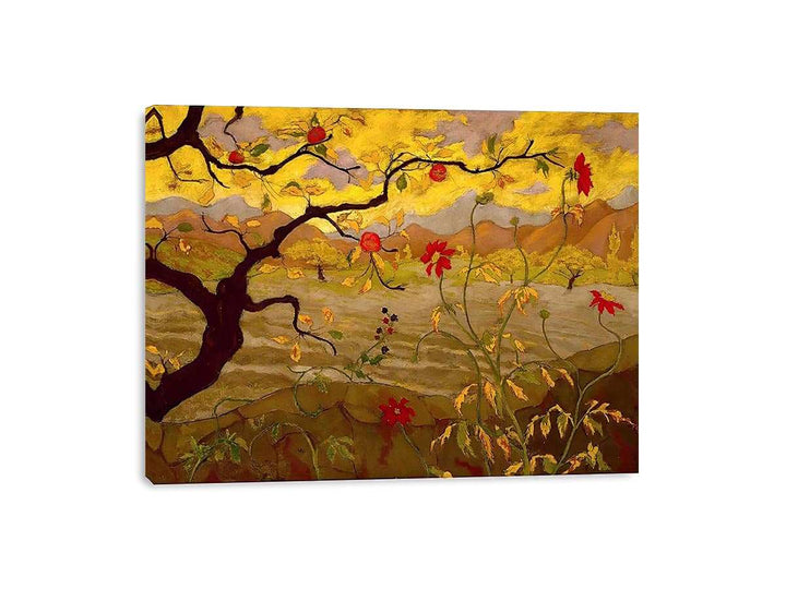 Apple Tree With Red Fruit Canvas Print