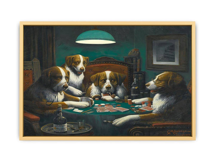 Dogs Playing Poker Painting Streched canvas