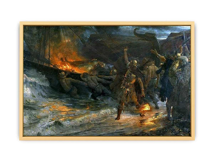 Funeral of a Viking Streched canvas