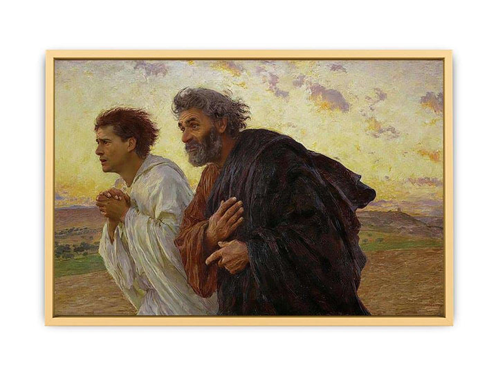 The Disciples Peter and John Running to the Sepulchre on the Morning of the Resurrection Streched canvas