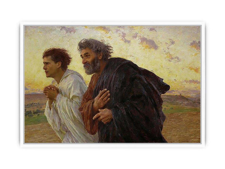 The Disciples Peter and John Running to the Sepulchre on the Morning of the Resurrection Framed Print